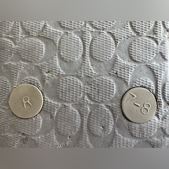 Coach Logo Flip Flop Sandals in Taupe with Rose Gold Medallions - Picture 9 of 9